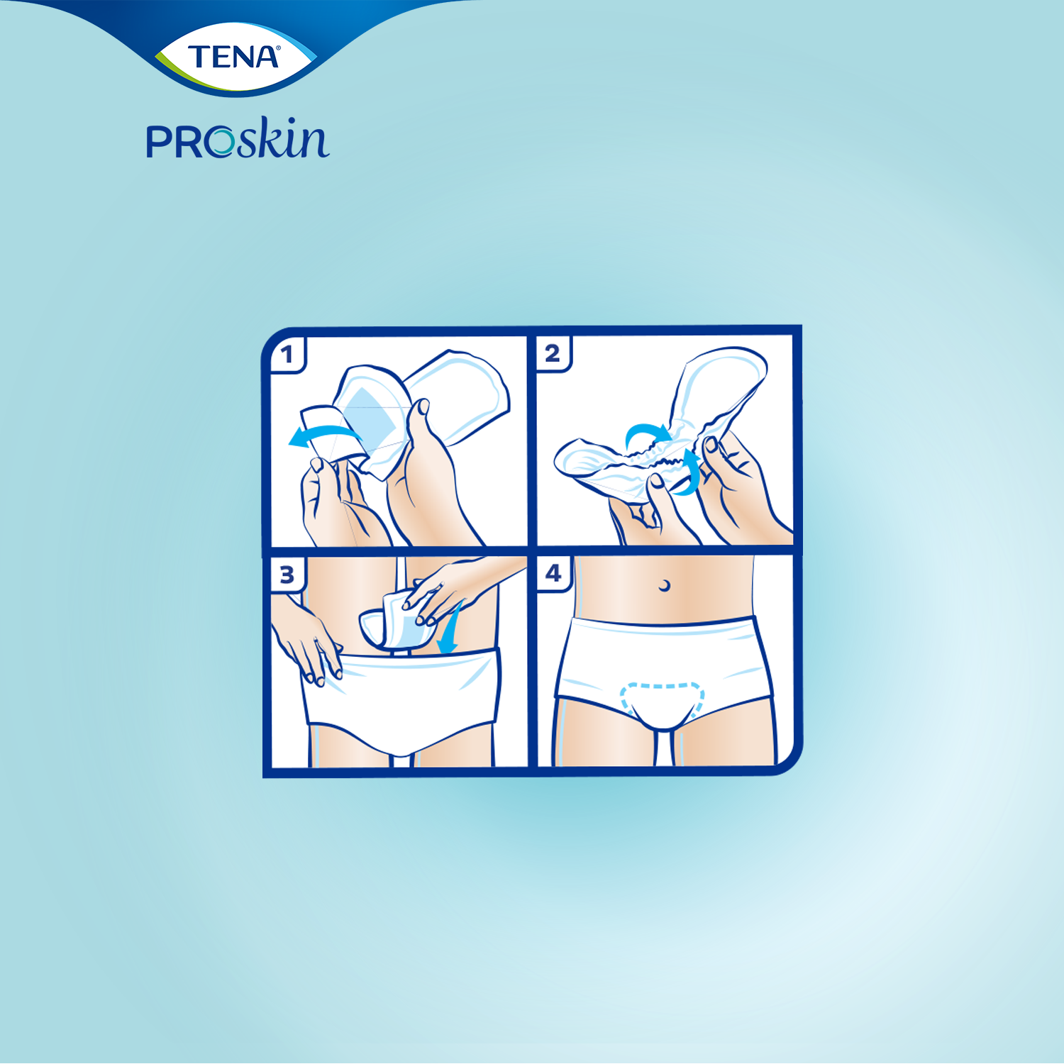 How to use TENA ProSkin incontinence pads How to use TENA ProSkin incontinence pads